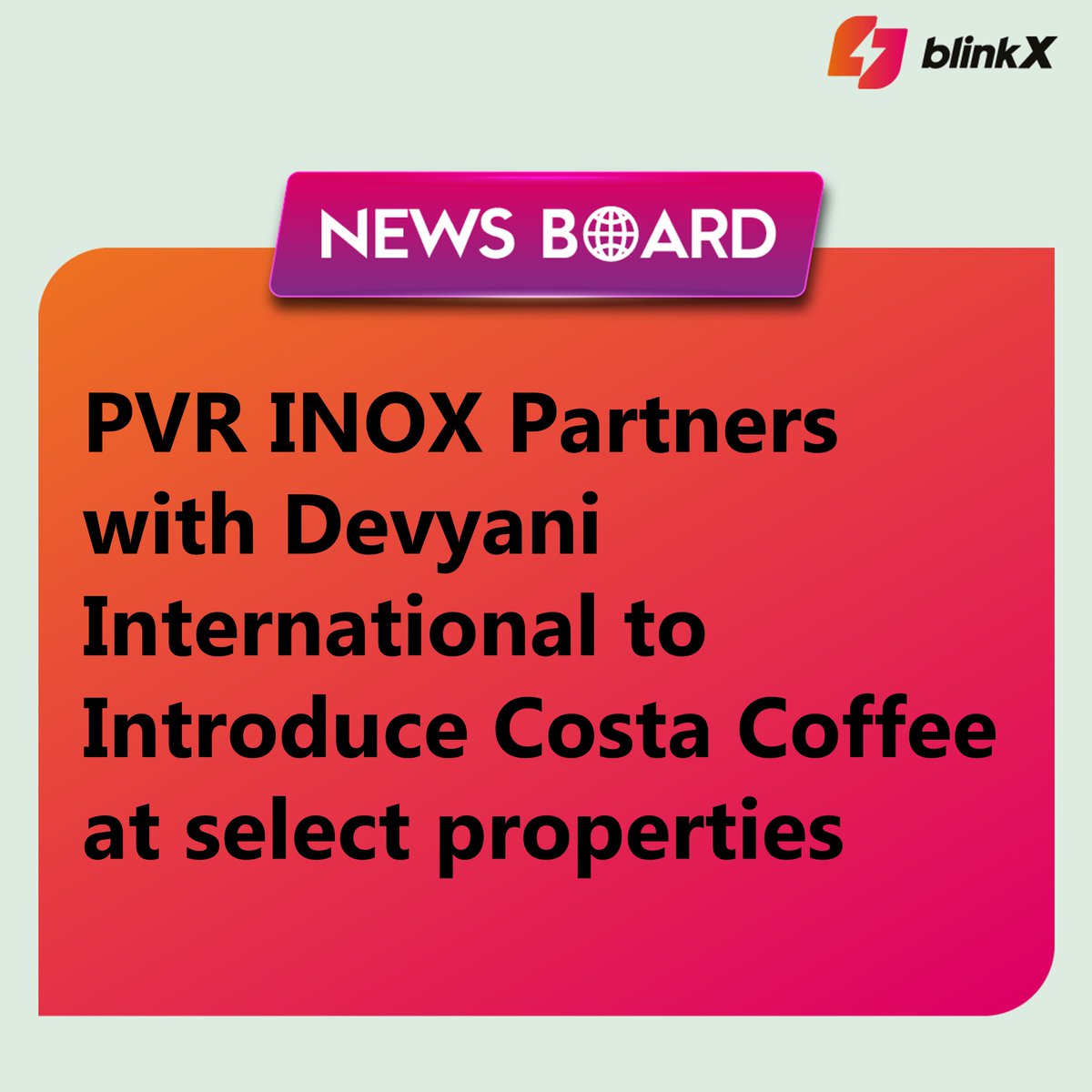 PVR INOX Limited has recently announced a strategic partnership with Devyani International Limited...

Read more at: blinkx.in/news/business/…

#PVRINOX #CostaCoffee #DevyaniInternational #dealsoftheday #movies #Coffee #StockToWatch #sharemarket #StockMarketindia #stockmarketnews