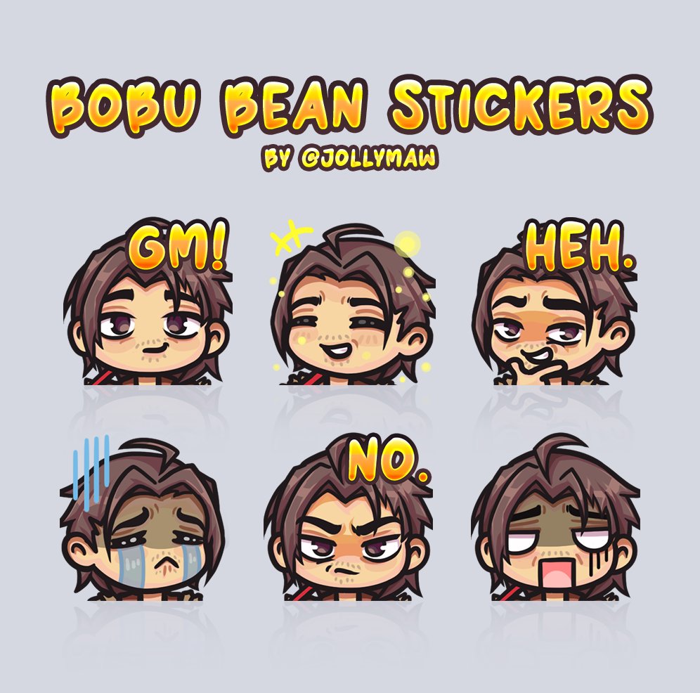 jollymaw's tweet photo. Hello Friends! Made @BobuBeanFarmer Discord Stickers for @IcedNFTea #BobuStickerContest ❤️ https://t.co/SA931dLC9c