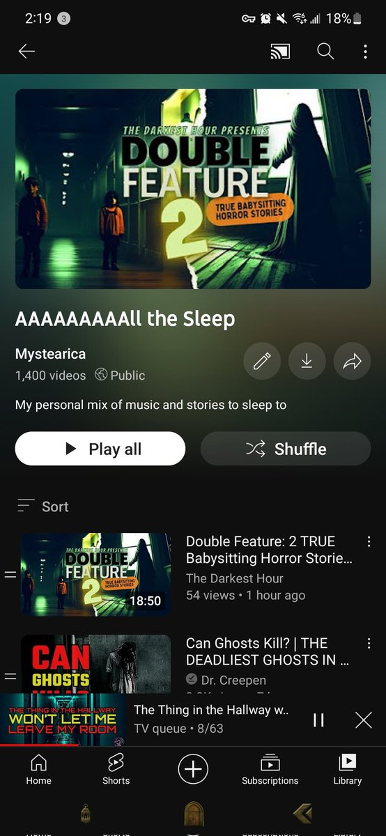 Woohoo!!! @amandajaneTDH is my 1400th video in my sleep Playlist! I also shuffle it when I'm out so my apartment sounds haunted with people screaming and sirens 😜

Definitely check out her YouTube! Her voice is soothing! 💚💚💚💚