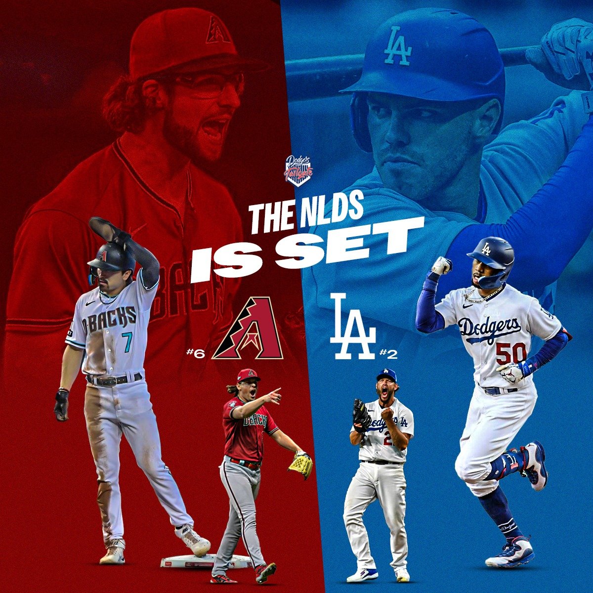 It will be #EmbraceTheChaos vs. #LetsGoDodgers in the NLDS! #Postseason