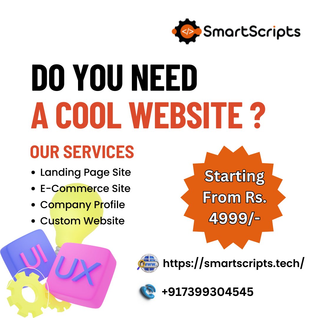 smartscriptspl's tweet image. 🌐 Ready to impress with a cool website? 😎 Let's turn your online vision into reality! 
Contact us today and let's get started on your digital journey. 🚀 #CoolWebsite #WebDesign #OnlinePresence #DigitalJourney #ImpressOnline