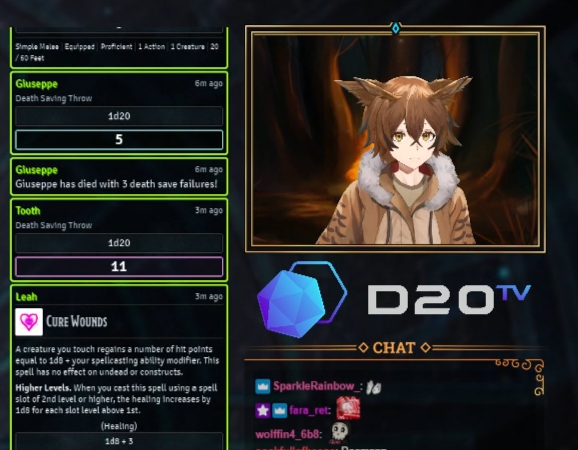 Guys THANK YOU for rolling through today for D&amp;D! Even with tech issues abound, I still had a blast. The server recording survived, so the YT vod won't be scuffed!

I also discovered I was frowning the entire time due to some hotkey snafu🙃