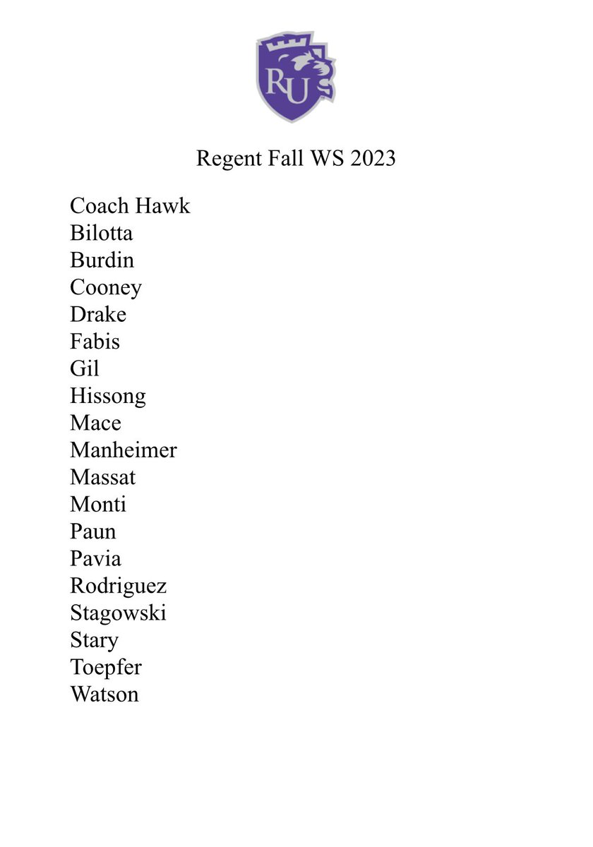 RegentBaseball's tweet photo. Here are the teams for the World Series. First game will be Monday 10/9/23. 
#RUReady⚾️ https://t.co/RKxYoG59YP