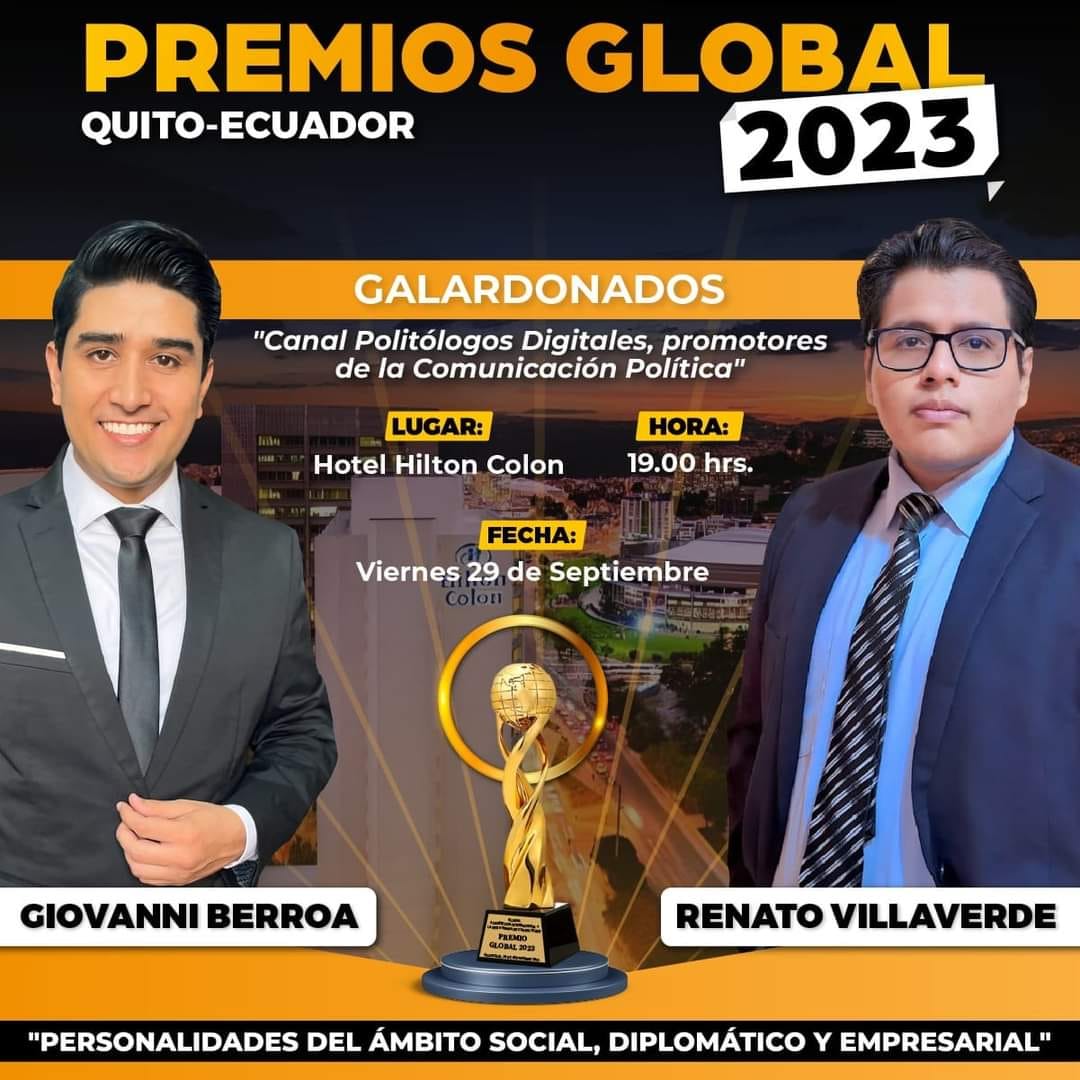 CanalPolDig's tweet photo. 🎖#PremiosGlobal 2023 - ECUADOR🎖

Agradecemos a @RedHispanaC  por otorgarnos este distinguido reconocimiento. 🏆

Gracias a toda la comunidad de Politólogos Digitales 💻 por el apoyo y respaldo brindado.  ¡Este reconocimiento es para ustedes! 🙌

#Ecuador #Política #Compol https://t.co/hFq0IrZXcZ