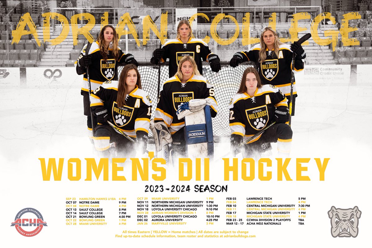 AdrianWD2Hockey's tweet photo. ⚠️Official Game Schedule 2023-24⚠️ https://t.co/LEii8HYGQB