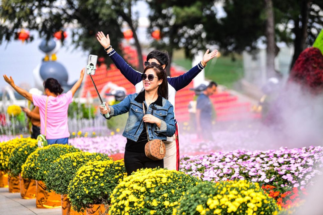 ShenyangChina's tweet image. #TourisminShenyang 🌼Over 600,000 chrysanthemums in over 300 varieties are displayed at the 23rd Chrysanthemum Culture Festival held at Shenyang Expo Garden from September 25 to October 15. #holidaygetaway