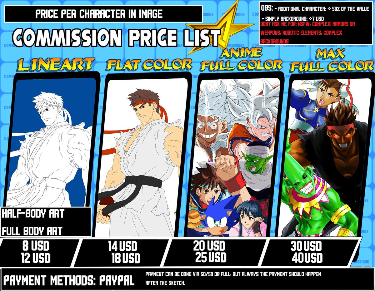shinzankuro's tweet image. Revised prices for commissions! Any interested people please call me in DM or in discord [Nickname: &quot;ShinZankuro&quot; too]
