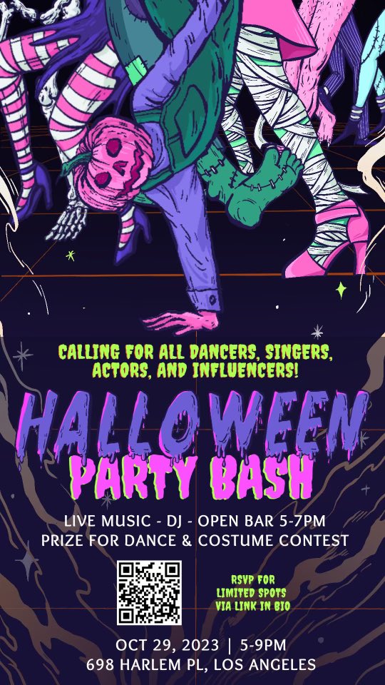 HALLOWEEN PARTY 🎉 👻🎃🔥Oct 29 (5-10p) open bar (5-7p)