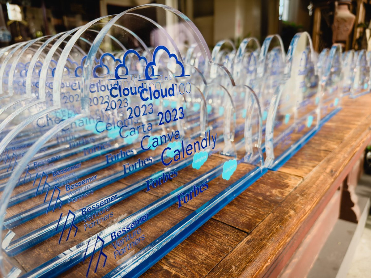 🎉 We’re thrilled to gather with cloud and AI leaders together during tonight’s <a href="/Cloud100/">The Cloud 100</a> celebration with <a href="/Forbes/">Forbes</a> &amp; <a href="/BessemerVP/">Bessemer</a>, where we’re honoring the 2023 #Cloud100 winners! Check out the full list of recipients here ➡️ salesforceventures.com/cloud100/