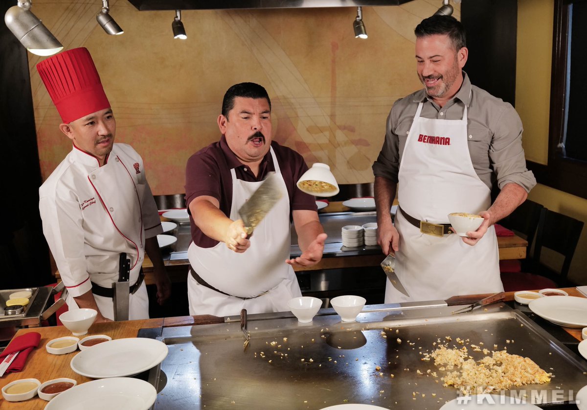 Just frying some rice and slinging some shrimp! 🍚🍤