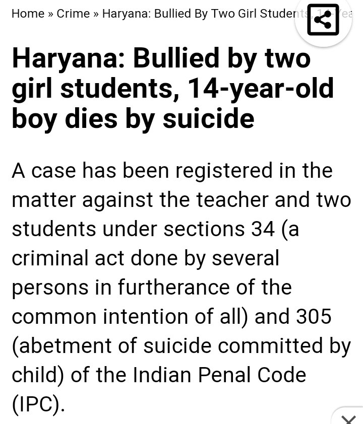 14 year old boy died by suicide in Hisar after abused, harassed by two girls and teacher . Any outrage, demand for justice for males? Any media coverage for males? #शिवराज_की_बहनें #AishwaryaRaiBachchan #Mentoo #Metoo #INDvPAK #WomenReservationBill @MinistryWCD @cmohry