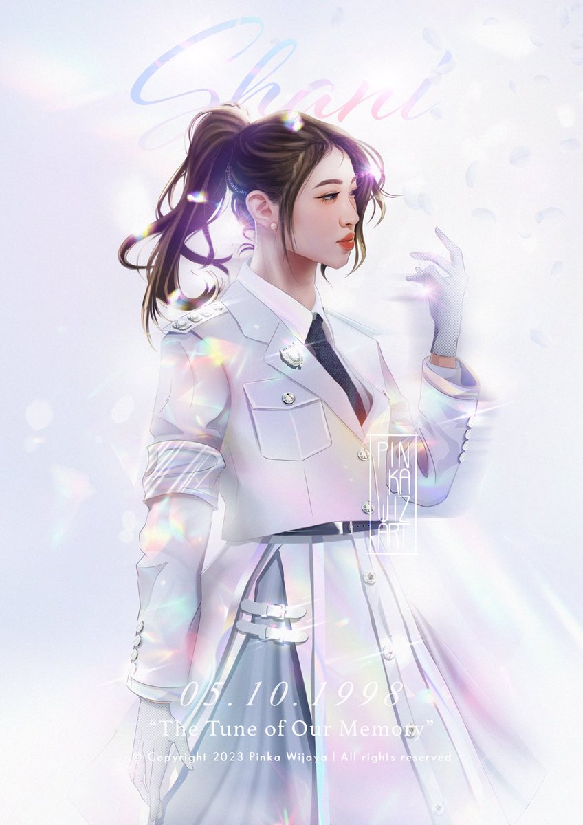 Julieeeee36's tweet photo. HAPPY 25ᵗʰ BIRTHDAY to our beloved star. @N_ShaniJKT48 🤍 Let's cherish "The Tune of Our Memory" together. You are a melody in our hearts. #ShaniTuneofMemory 💠 #ShaniStoriaFinita @InshanityID https://t.co/TdeOqRgi6f