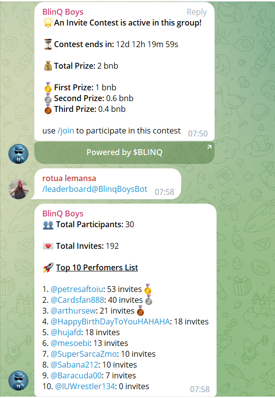 BLINQNETWORK's tweet photo. @ChatterShield @CocaineBullETH @OfficialPepeETH @babysmurf9000 @DumbMoneyERC How about some collaboration and cross marketing?

Try our Invite competition bot
🤖https://t.co/S4HCiN6eBz https://t.co/j4SMK9mEZm