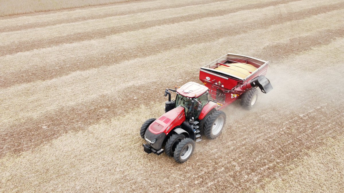 Last field of beans finished for #Harvest23 other than double crops. Beans yields poor to great.