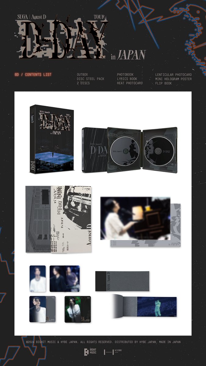 SUGA | Agust D TOUR 'D-DAY' in JAPAN」DVD&Blu-ray 本日11:00より