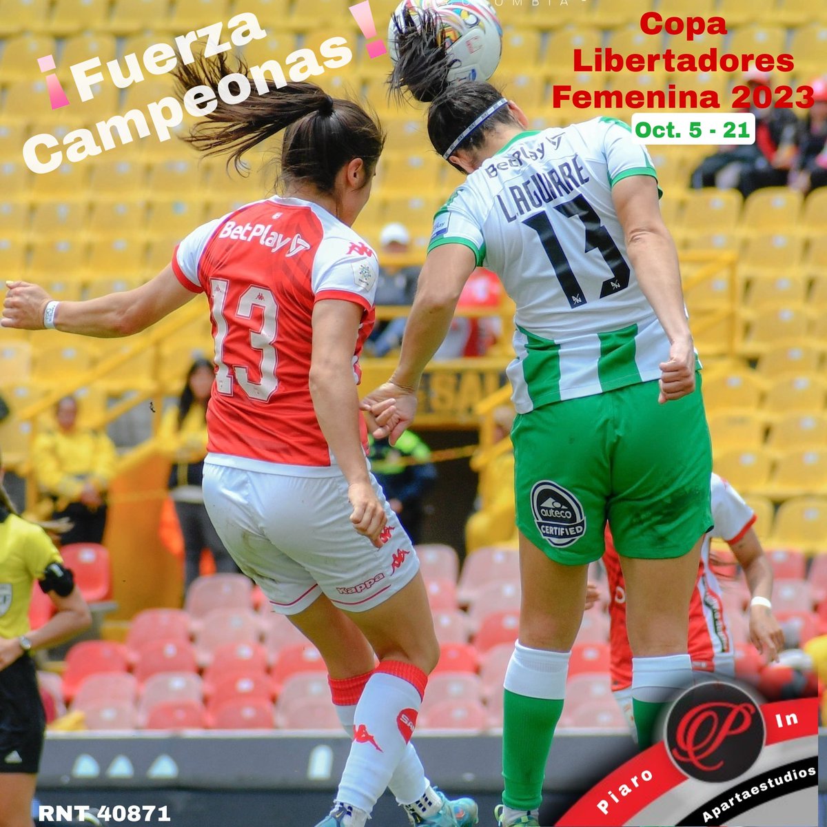 PiaroInCali's tweet photo. ¡Campeonas! Vamos por el triunfo en la Copa Libertadores 2023. La cita es en el Pascual para acompañar a estas guerreras. Te esperamos, en nuestros cómodos Apartaestudios. Llamanos: 3205573484.  https://t.co/umaWPeMTMK #piaroerestú #libertadoresfemenino #futbolfemeninocolombiano https://t.co/K9fOP3vWOY