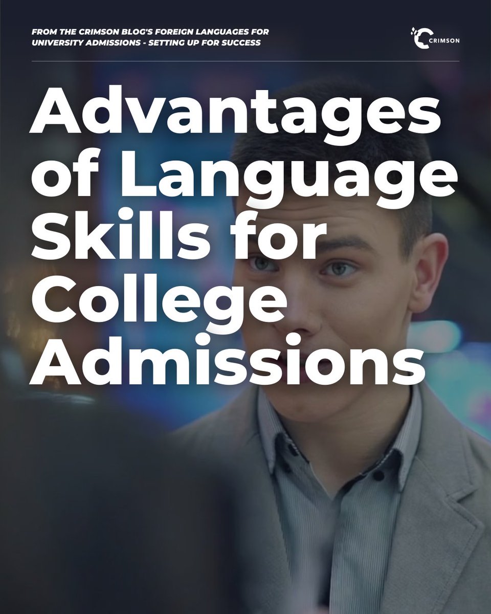 CrimsonEdu's tweet photo. In this article we will highlight some of the benefits of studying languages for your university application. Check it out through the link below. 🔗
#bilingual #collegeapps #collegeapptips #languageskills #crimsoneducation https://t.co/gnS5lKFdXA https://t.co/7Jcwgr4Tra