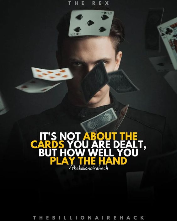 Learningzone360's tweet image. it&apos;s not about the cards you are dealt but how well you play the hand🤔