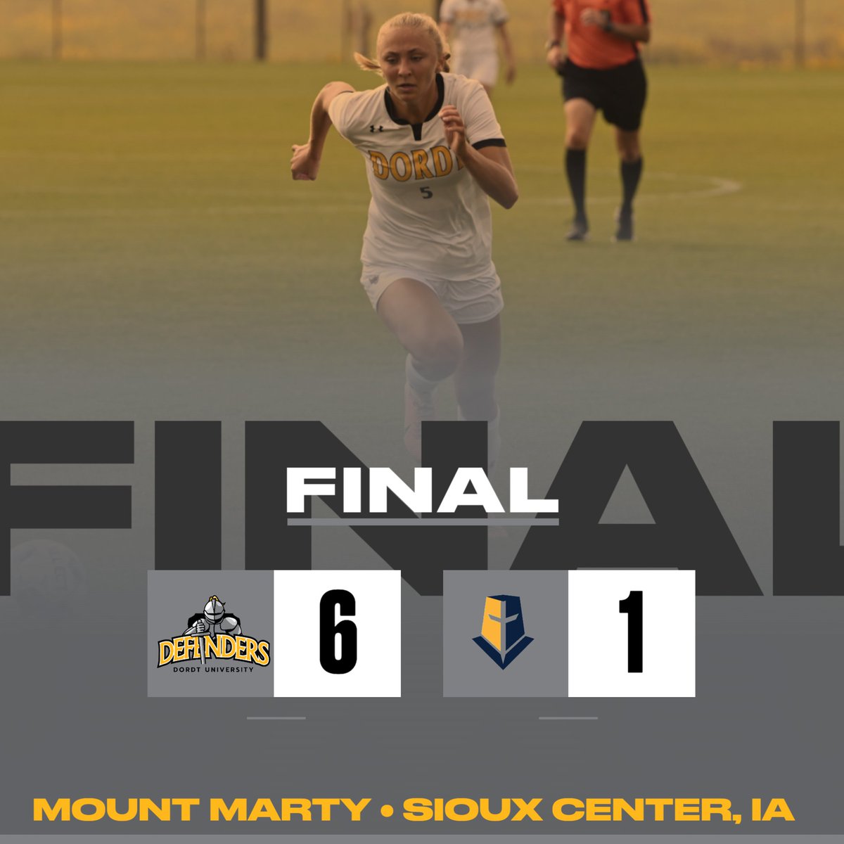 DordtWSoccer's tweet photo. Dub tonight at home over Mount Marty!⚽x6.   We are excited for our next opportunity this weekend @ Morningside #thedefenderway https://t.co/1hXF8jIW7p
