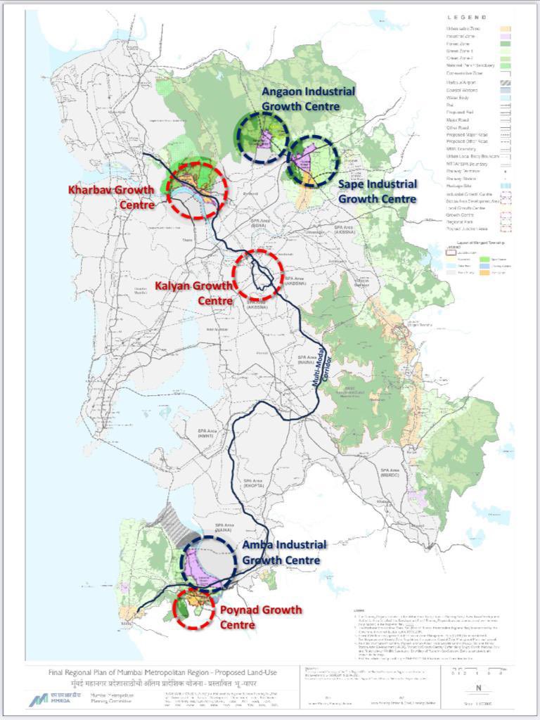 In an ambitious endeavor to fortify the socio-economic structure of the #Mumbai #Metropolitan Region #MMR, the Mumbai Metropolitan Region Development Authority #MMRDA is set to develop two pivotal Growth Centres and three Industrial Growth Centres, with an additional Growth