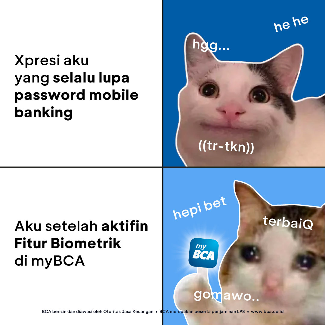 XpresiBCA's tweet photo. Sekali dua kali, okelah.. Kalo udah tiga atau empat kali, luar biasa kamu pelupanya! Mending Sobat Xpresi langsung aktifin fitur biometrik deh, biar gak ada lagi tuh forget forget ke tiga atau empat kali ;p

Untuk info lebih lengkap, baca di sini: https://t.co/d9mHsZaZ4Q https://t.co/QzM6ZwhEfR