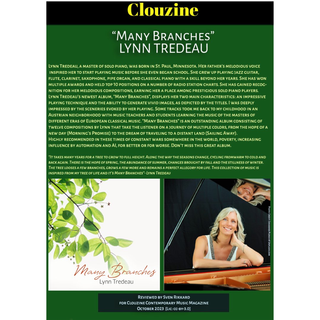 CLOUZINE™ Independent Online Music Publications (@clouzine) on Twitter photo #NewReleases <a href="/clouzine/">CLOUZINE™ Independent Online Music Publications</a> supports #IndependentArtists
#ManyBranches by <a href="/LynnTredeau/">Lynn Tredeau</a>
<a href="/HigherLevelMed/">Higher Level Media</a> #NewReleases <a href="/clouzine/">CLOUZINE™ Independent Online Music Publications</a> supports #IndependentArtists
#ManyBranches by <a href="/LynnTredeau/">Lynn Tredeau</a>
<a href="/HigherLevelMed/">Higher Level Media</a>