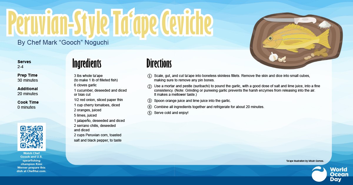 Happy #NationalTacoDay🌮! Need dinner ideas? Throw this delicious Peruvian-style taʻape ceviche into a shell or tortilla! Then give your brain some dessert by learning how this non-native fish could contribute to Hawai’i food security: fisheries.noaa.gov/feature-story/… #SeafoodMonth