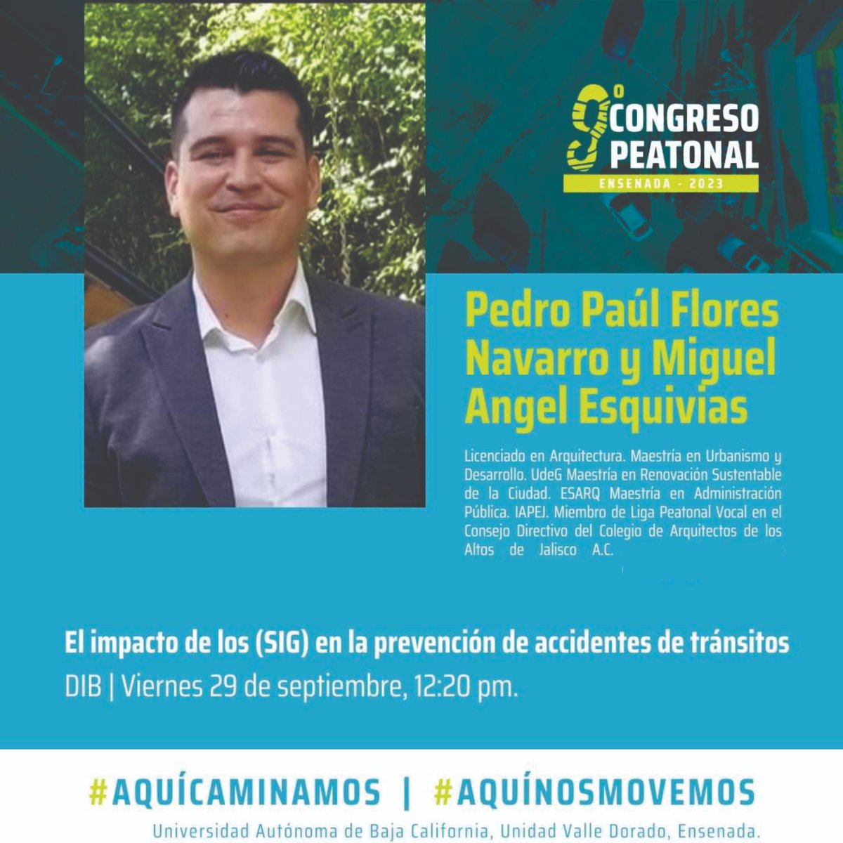 arq_paul's tweet photo. 🌟 Desde el Congreso Peatonal de Ensenada, Baja California: ¡Presentamos la ponencia "Movilidad y Seguridad Vial en Tepatitlán - El impacto de los SIG en la reducción de siniestros de tránsito"! 
Abro hilo🧵👇 https://t.co/oppwjpdF88