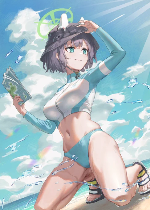 水着空井サキrkgk#ブルーアーカイブ 