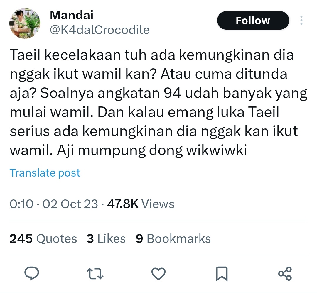 ‼️BLOCK &amp; REPORT‼️
DO NOT ENGAGE (please!)  
⚠️ the account is using kun pfp to mock other members condition! ⚠️
 
👥 x.com/K4dalCrocodile
🔗 x.com/K4dalCrocodile…