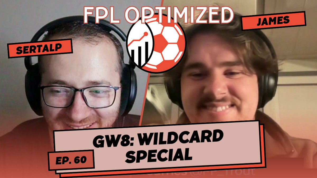 #FPL GW8 Wildcard Special with one and only @FF_Trout. Bas is away, and we have talked about James' WC draft (no Haaland), several raw optimal teams, flexibility, some key players, and the captaincy. Video youtu.be/YRV2E1zFGPQ Audio fploptimized.transistor.fm/episodes/episo…