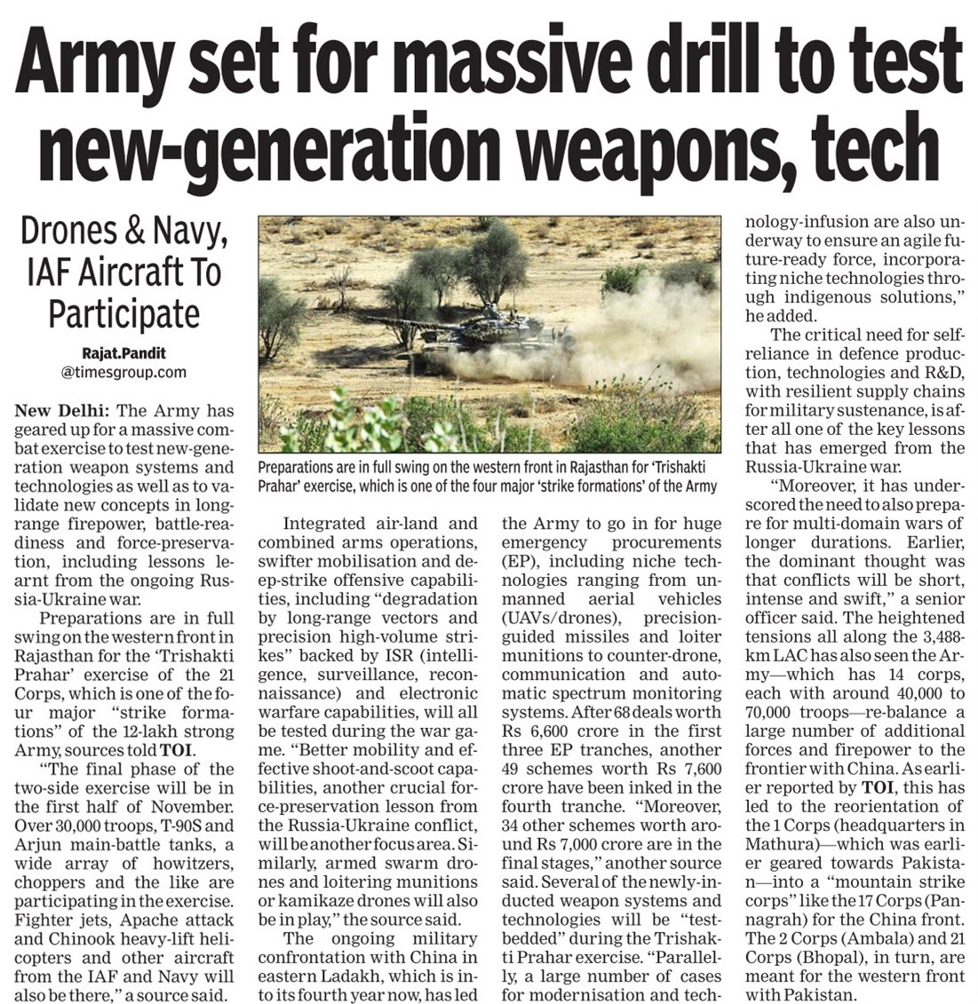 MridulB76822205's tweet image. In my humble view, it will be helpful if @adgpi focuses on Manned-Unmanned Teaming especially use of AI &amp;amp; Robotic powered  #ProtectorDrone tech at unit &amp;amp; individual soldier levels. @DRDO_India @SpokespersonMoD 

@SIDMIndia @DefProdnIndia 

@IAF_MCC @indiannavy @mygovindia
