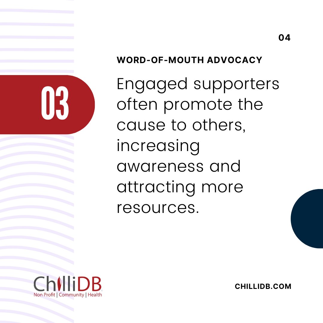 ChilliDB's tweet photo. Why are relationships key in the not-for-profit world?
1️⃣ Boosted donations through trust.
2️⃣ Long-term engagement &amp; advocacy.
3️⃣ Amplified word-of-mouth awareness.
4️⃣ Continuous growth from feedback.
Discover more on the power of relationships at https://t.co/wcRyvQ7eSM https://t.co/MMmvpuhV0J