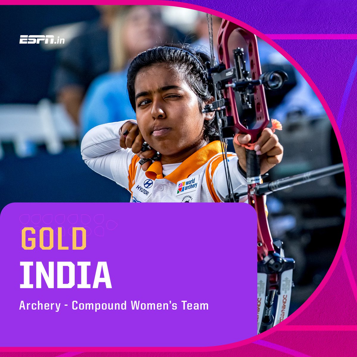 🏹🥇 History made in Compound Archery! India clinches its 1st-ever Gold in the women's team event with a nail-biting 230-229 win against Chinese Taipei. 🇮🇳🇹🇼

With the medal tally climbing, let's aim for 25+ Gold by Saturday! 🥇🥇🥇 #IndiaAtOlympics #Archery #ArcheryChampions