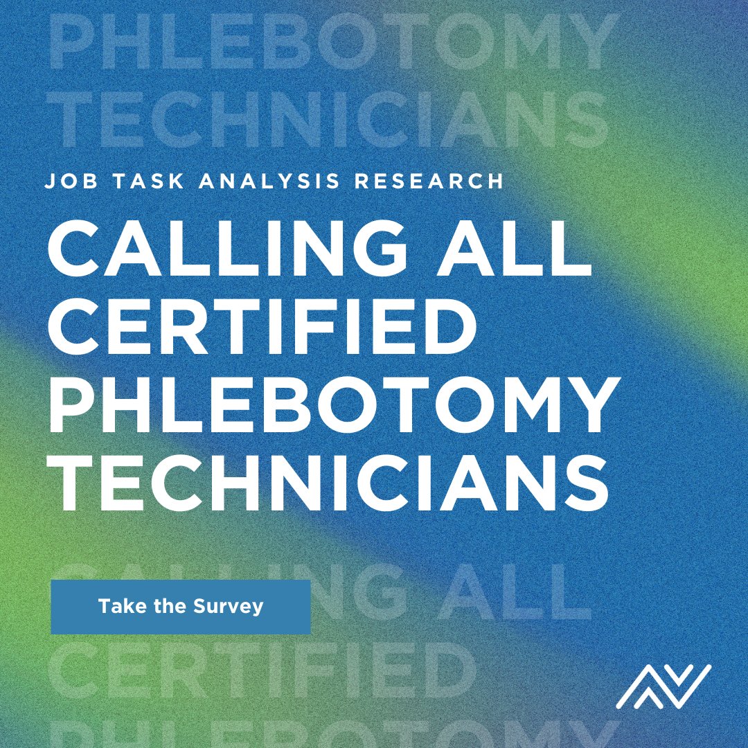 nha's tweet photo. If you're a CPT practitioner, supervisor or instructor, you're invited to join our Job Task Analysis research. Complete this survey by Oct. 6 to get started on this paid opportunity.
▶️ https://t.co/bbxK2YwL46
#CPT #PhlebotomyTech #ShapeTheFuture #NHA https://t.co/tkiVEga51g