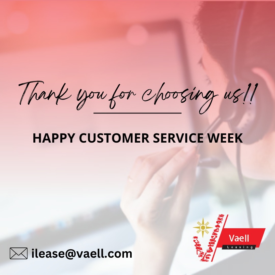 VAELL_leasing's tweet photo. Thank you for choosing VAELL, and here's to a fantastic week filled with appreciation, exceptional support, and the promise of even greater achievements together! 🚗🤩

#VAELL #CustomerServiceWeek #Gratitude #Partnership #SuccessTogether #TrustedService #CustomerAppreciation https://t.co/OSltpLnXxT