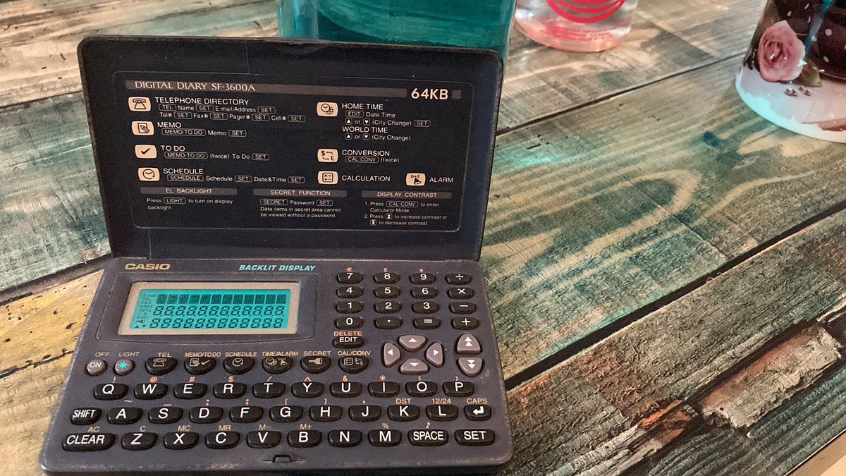 A piece of tech antiquity from 23 years ago! What a marvel it was back then. It was a big deal to carry a Casio Digital Diary in your pocket! Damn thing still works just replaced the batteries!!! @CASIOJapan @CasioIndia @RajivMakhni #OldTech #Casio #DigitalDiary #GadgetGuru