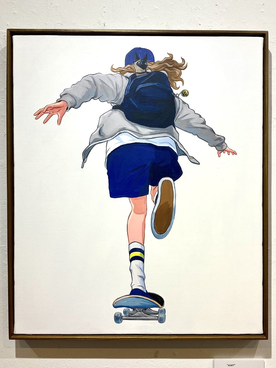 1girl solo shorts jacket blue shorts from behind bag  illustration images