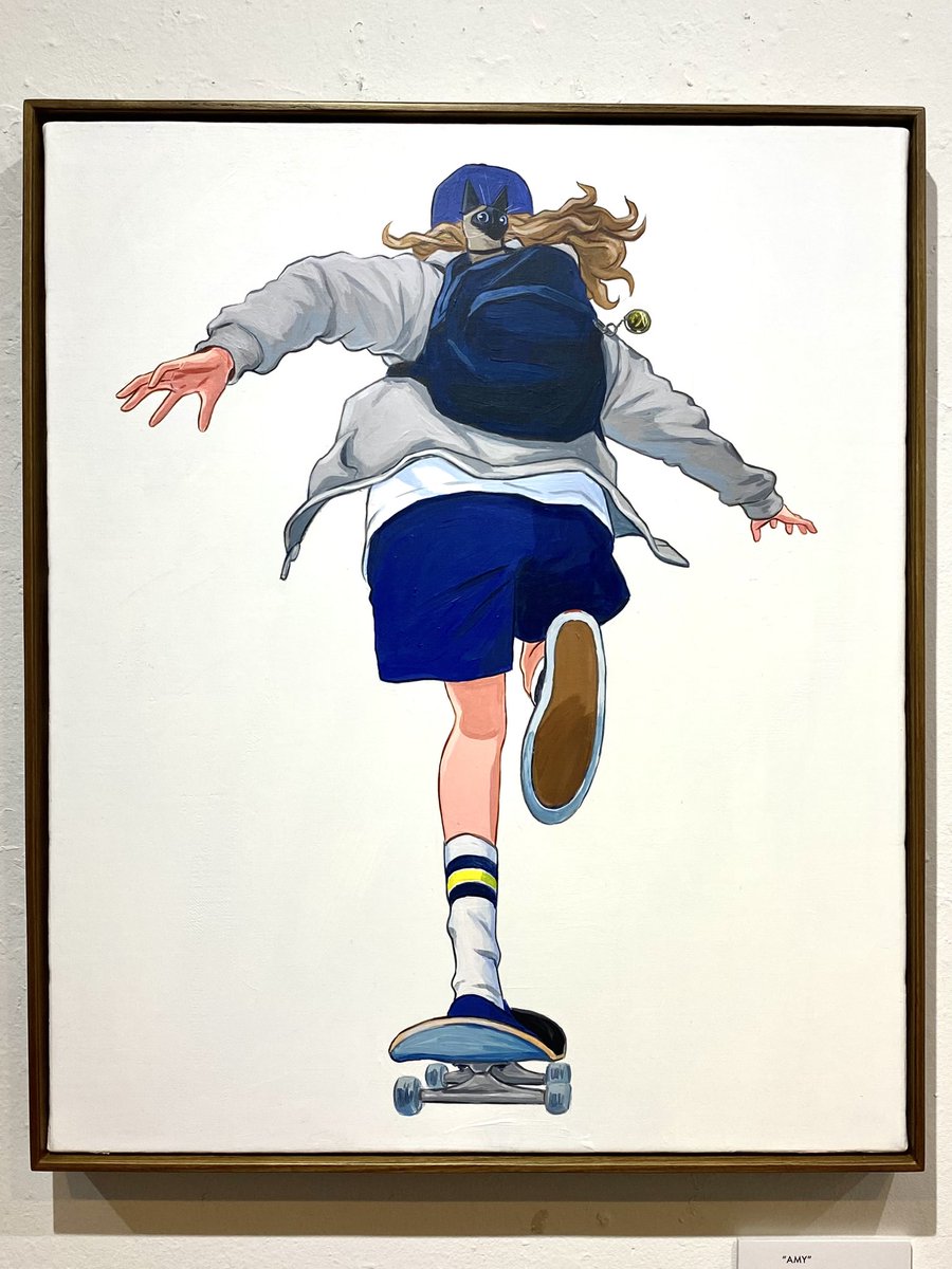 サイトウ「本日も個展「AMY」を宜しくお願い致します。  *本日サイトウは不在です。  Y」|サイトウユウスケのイラスト