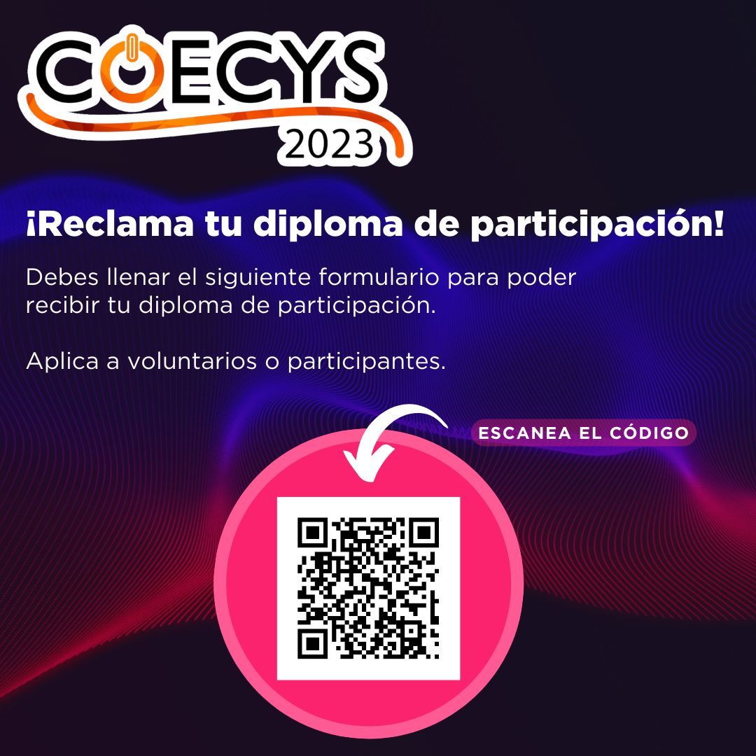 coecys's tweet photo. ¡Hola! Si participaste en el Congreso COECYS 2023, ¡no te pierdas la oportunidad de obtener tu diploma de participación! Escanea el código QR correspondiente para reclamar tu diploma. https://t.co/rayRbDvu6I  🎓👨‍🎓👩‍🎓  #SkillsForTheFuture  #USAC #Tecnologia #Ingenieria #Coecys2023 https://t.co/jTG3TtFdnG