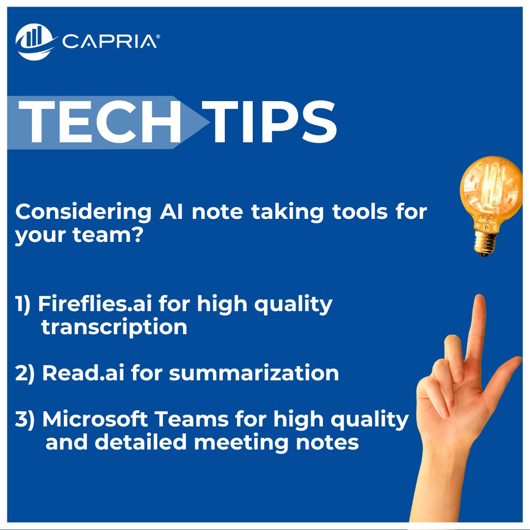 CapriaVC's tweet photo. 🚀Make note taking easier with AI-powered tools!

Check out our blog post to see some of the note-taking tools we tested! 
https://t.co/8EM8R3gYog

#AllthingsAIwithCapria #AItools #Technology #AI https://t.co/jVzTutHkrW
