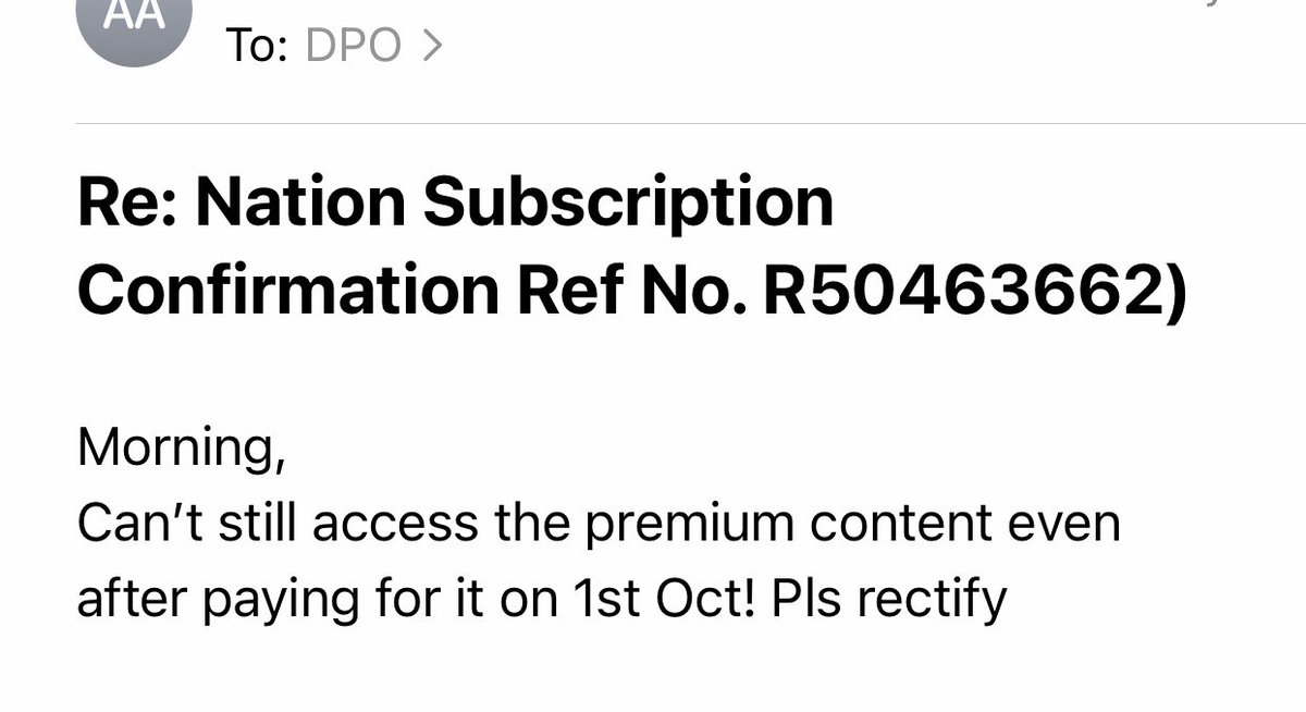 Ahmedkadar1's tweet photo. Last Sunday I paid for the @NationAfrica’s premium content. To this very day, can’t access it. Called and wrote them several emails since. No results at all. Too much for a #CustomerCareWeek 😡
@C_NyaKundiH https://t.co/MaXzvVqRb9