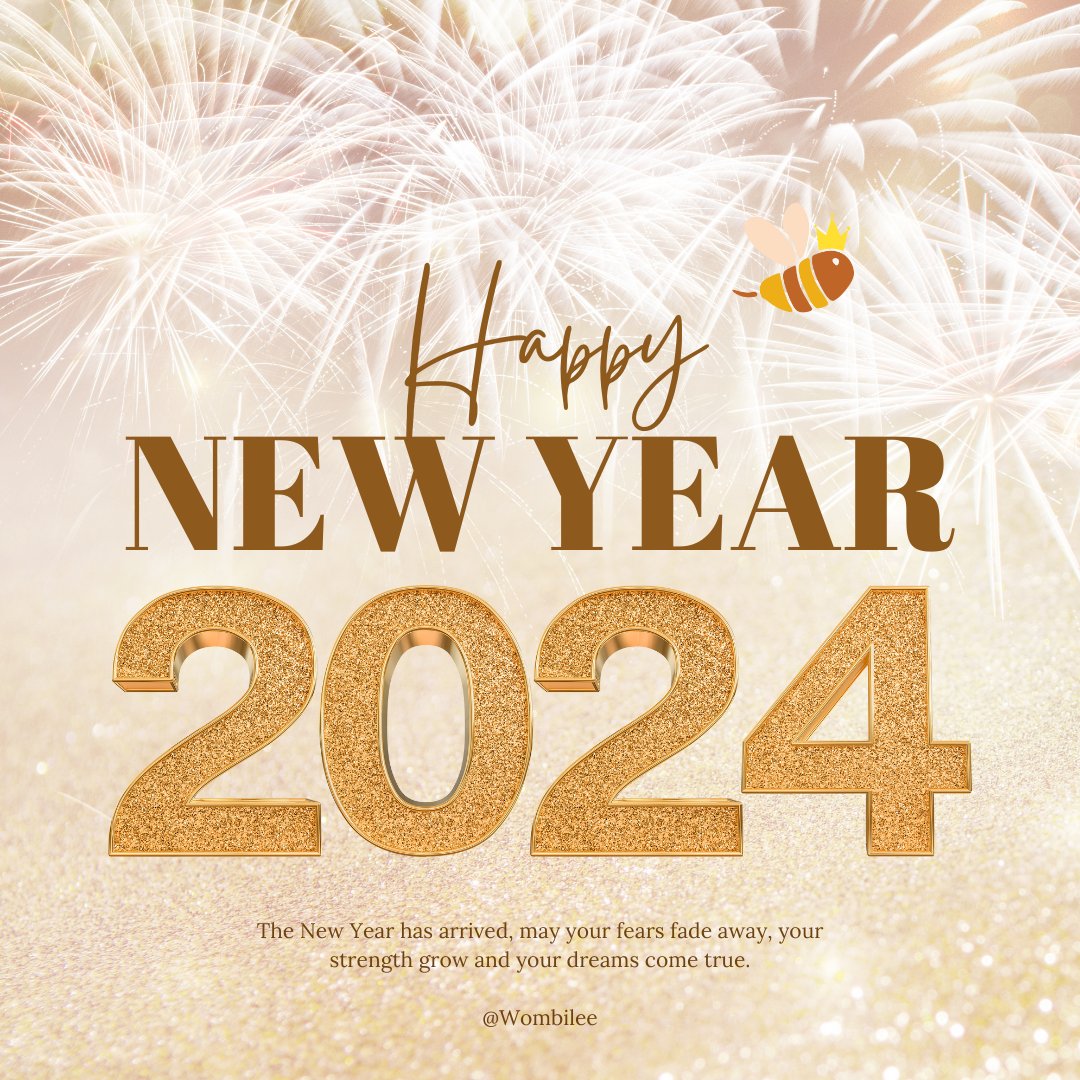 🎉It's 2024🎉. The New Year has arrived, may your fears fade away, your strength grow and your dreams come true. 

Wombilee.com 🥂

#HNY #HappyNewYear #GrowForward #NewYearBetterYou #Wombilee