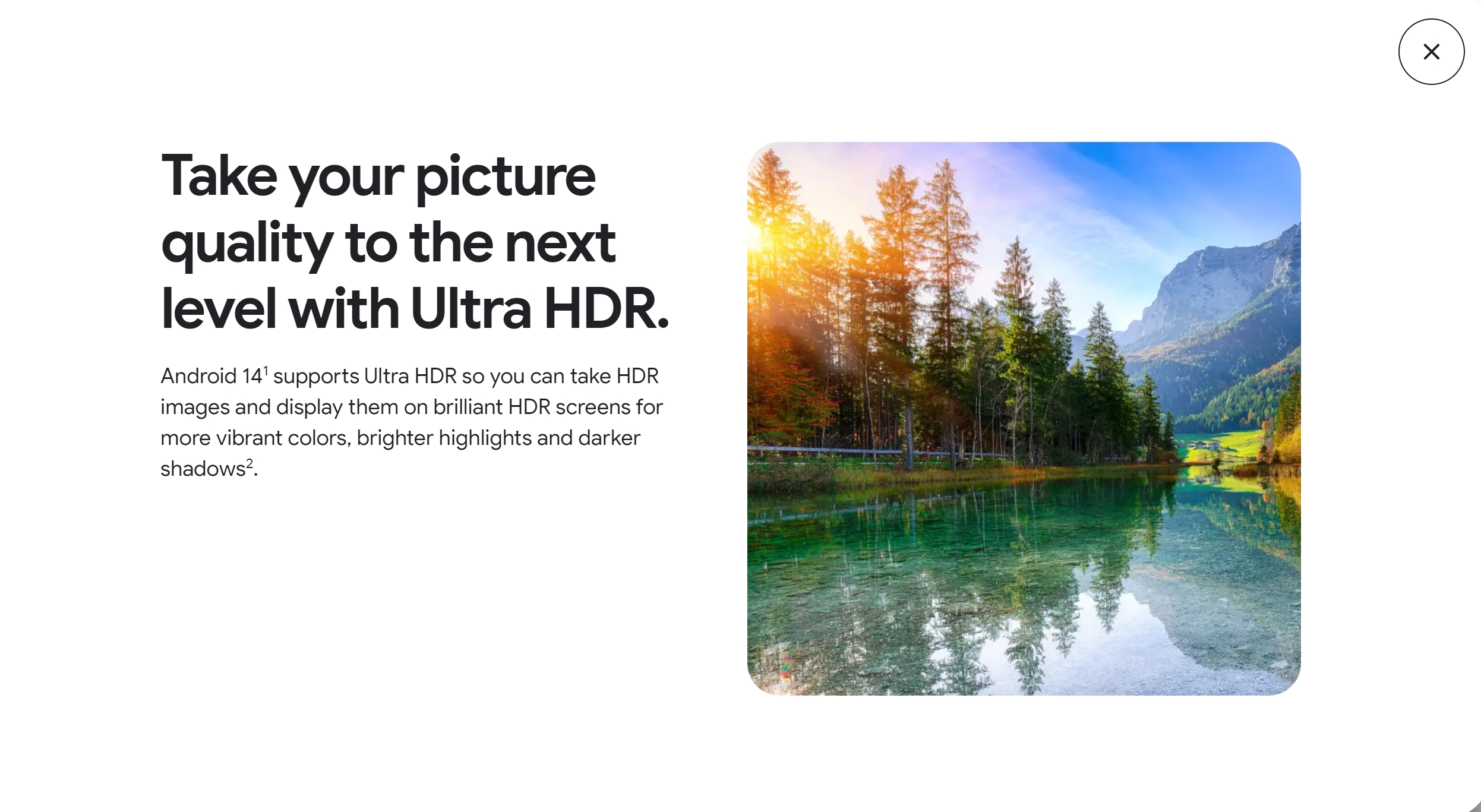 Display Ultra HDR images, Android media
