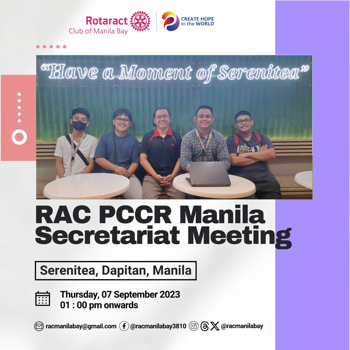 racmanilabay's tweet photo. Our recent meeting with RAC PCCR Manila, led by IPP JM Castillo and HCP Ace Candado, was a powerhouse of ideas and collaboration. Together, with the RCMB Babies, we're charting the course for an exciting future of service and impact.

Stay tuned for what's to come! https://t.co/sXX6CafXLE