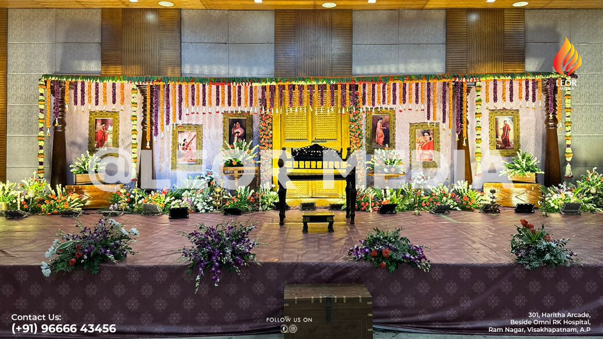 leor_media's tweet photo. Dive into the timeless beauty of a Raja Ravi Varma-inspired event by Leor Media. Create unforgettable memories with Pellikuthuru Event Decor Excellence!
.
contact us:- 9666643456
.
#bride #pellikuthuruevent #brideevent #LeoTrailerDay #leormedia #Vizag #weddings #events https://t.co/QxkmyuXfA5