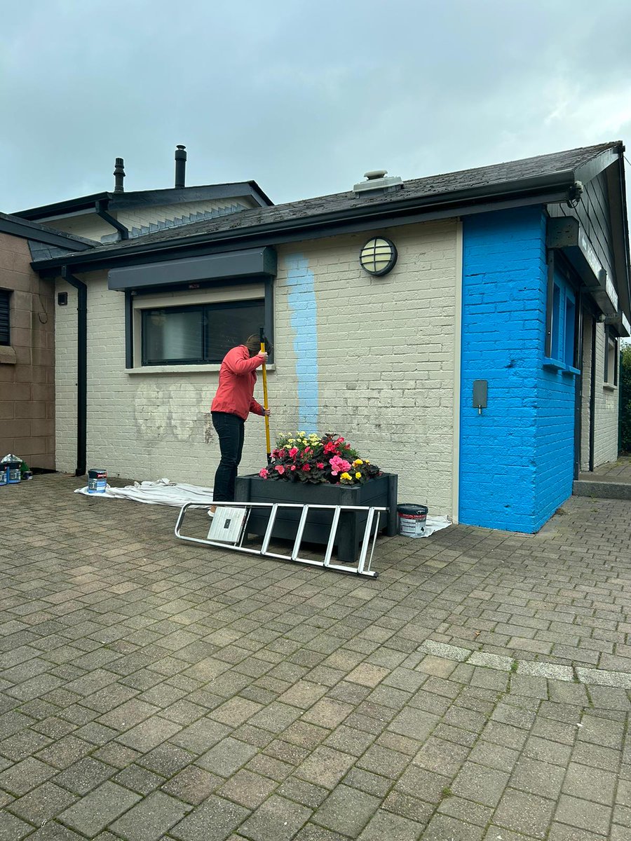 Fresh paint marking the beginning of a new project <a href="/ANBorough/">Antrim & Newtownabbey Borough Council</a> - watch this space...
#creativeplacemaking #StreetArt #regeneration