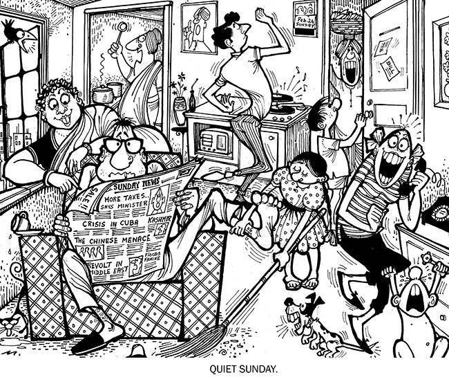 mariogallery's tweet photo. We continue with the series on Mumbai, and I show you a gem by Mario which he calls “Quiet Sunday “.
•••
#mariodemiranda #goancartoonist #goanlegend #illustrations #goa #shoponline #giftingoptions #mariogallery #weeklycartoons #instagram #IG https://t.co/DFaU21Z11c