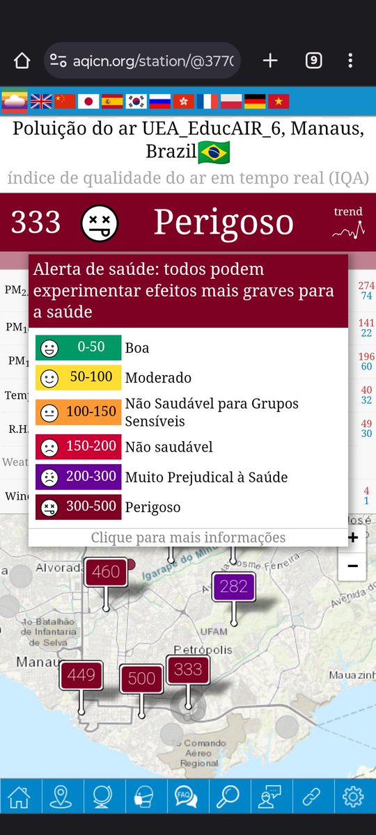 BaltaLadislau's tweet photo. Manaus simplesmente tá um inferno e nada é feito ou anunciado, 3 meses de pura fumaça no ar https://t.co/C1g8jFMo9n