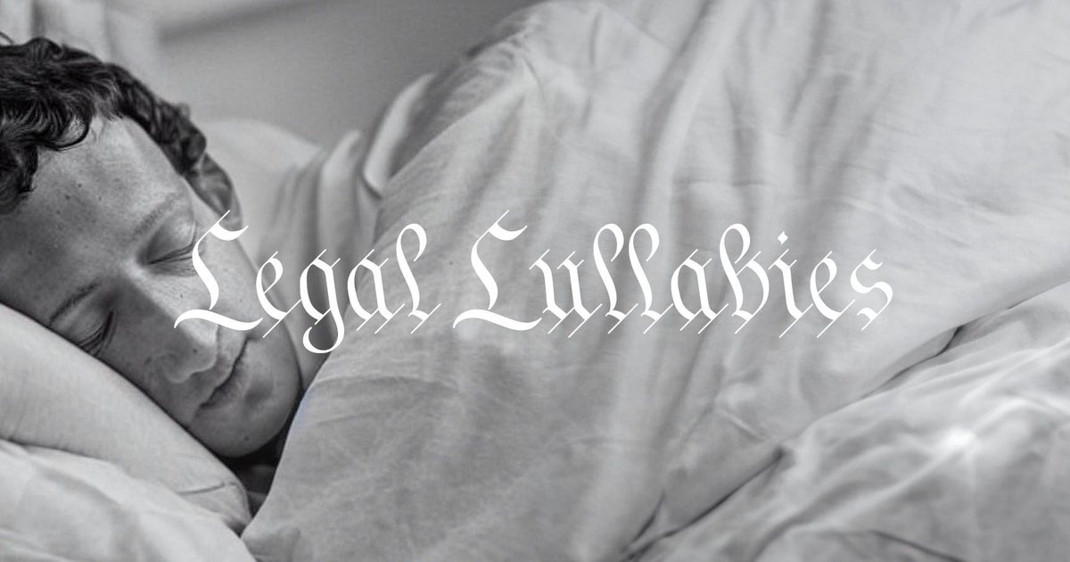 If lawyer life is keeping you up at night, why not drift off to sleep with some legal lullabies? 😴

A lot of fun ... but I wonder... should service terms be a lullaby or a Beyonce song... a Grisham novel or Banksy artwork? 🖼️ 🤔 

Thoughts #lawtwitter ?

buff.ly/3RKiFRQ
